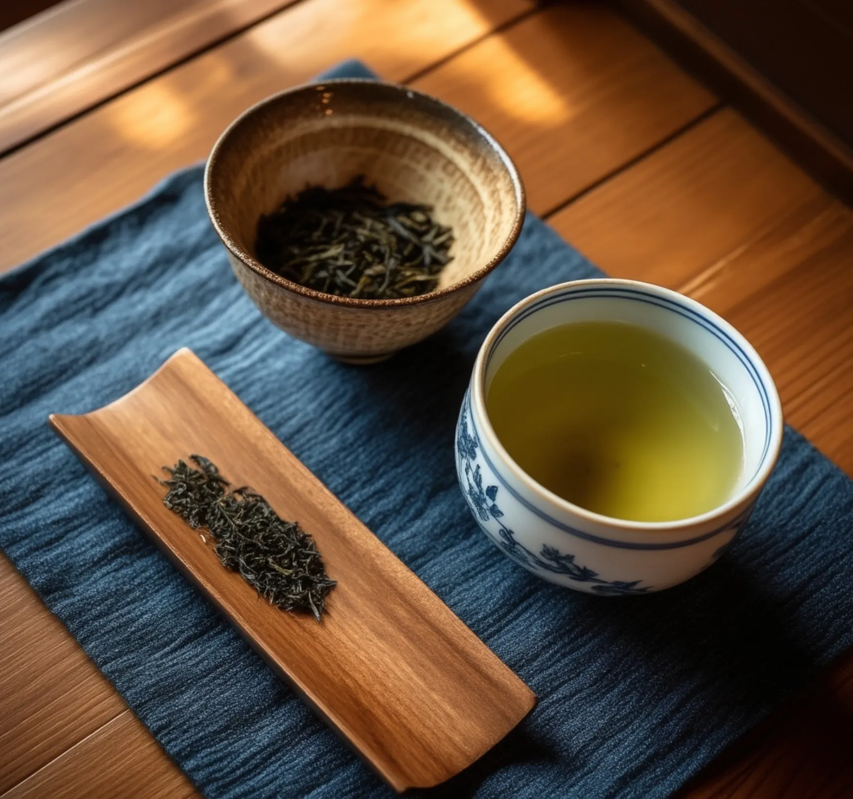 湧き水と茶器のイメージ